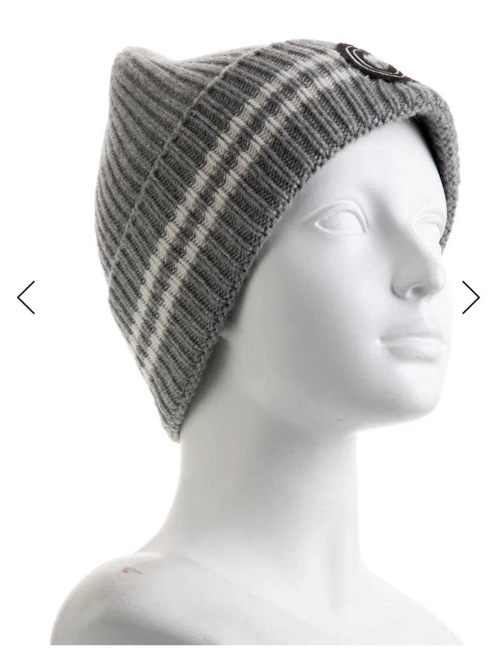 🖤 Double C Designer Script Spell Out Beanie Cap Snow Winter Hat